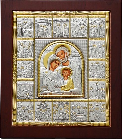 Икона Святое Семейство «с Праздниками» 